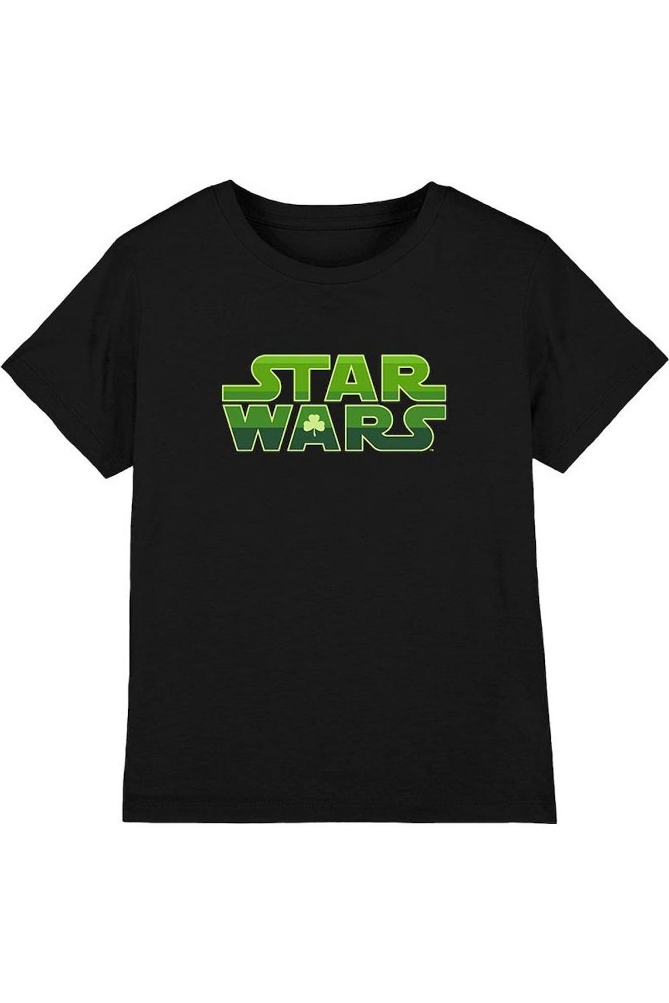T-shirt Saint-patrick Motif Logo Coton Star Wars Noir