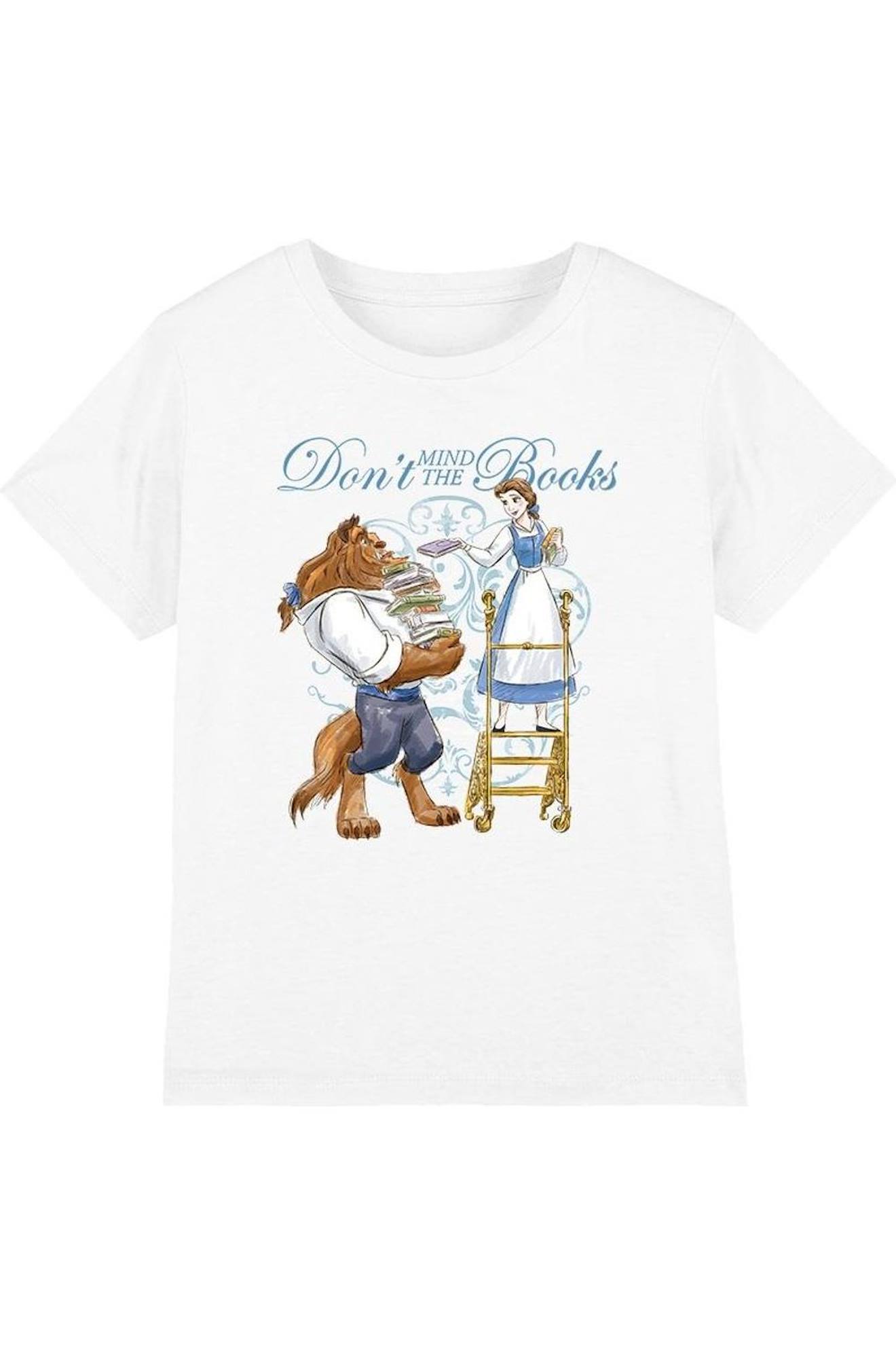 T-shirt Coton La Belle Et La Bête Don't Mind The Books Blanc