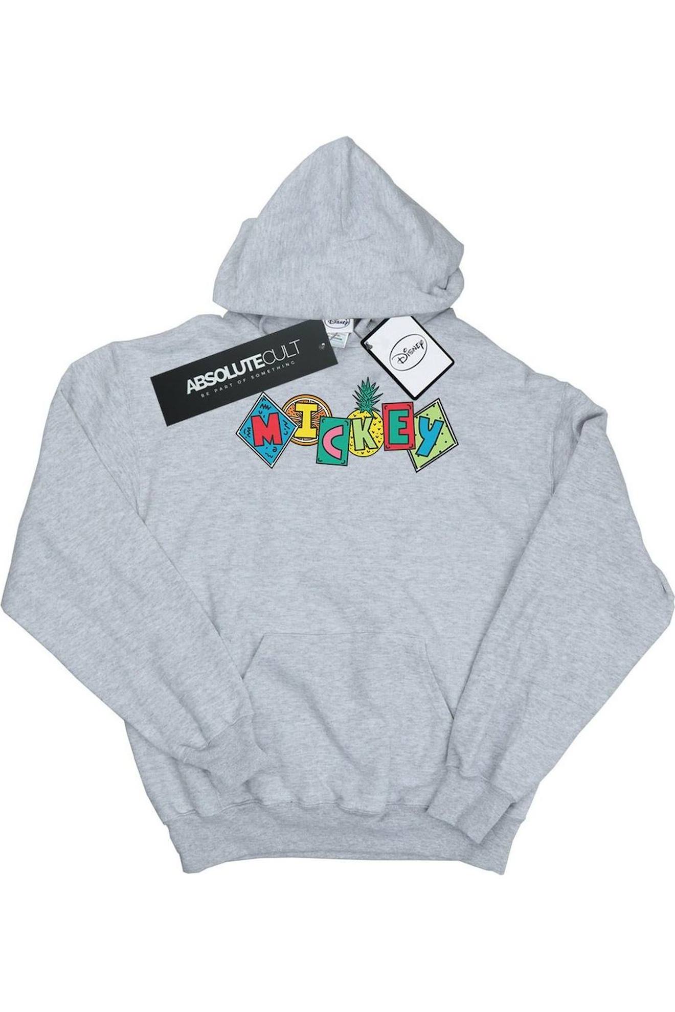 Sweat À Capuche Coton Disney Gris Chiné