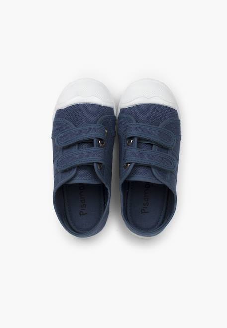 Baskets en toile avec scratchs pour enfant Blanc+Bleu denim+Bleu marine+Gris+Rouge+Sable+Vert fougère+Vert menthe 11 - vertbaudet enfant 