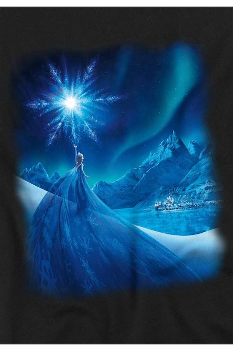 T-shirt elsa coton la reine des neiges magical light Noir 3 - vertbaudet enfant 