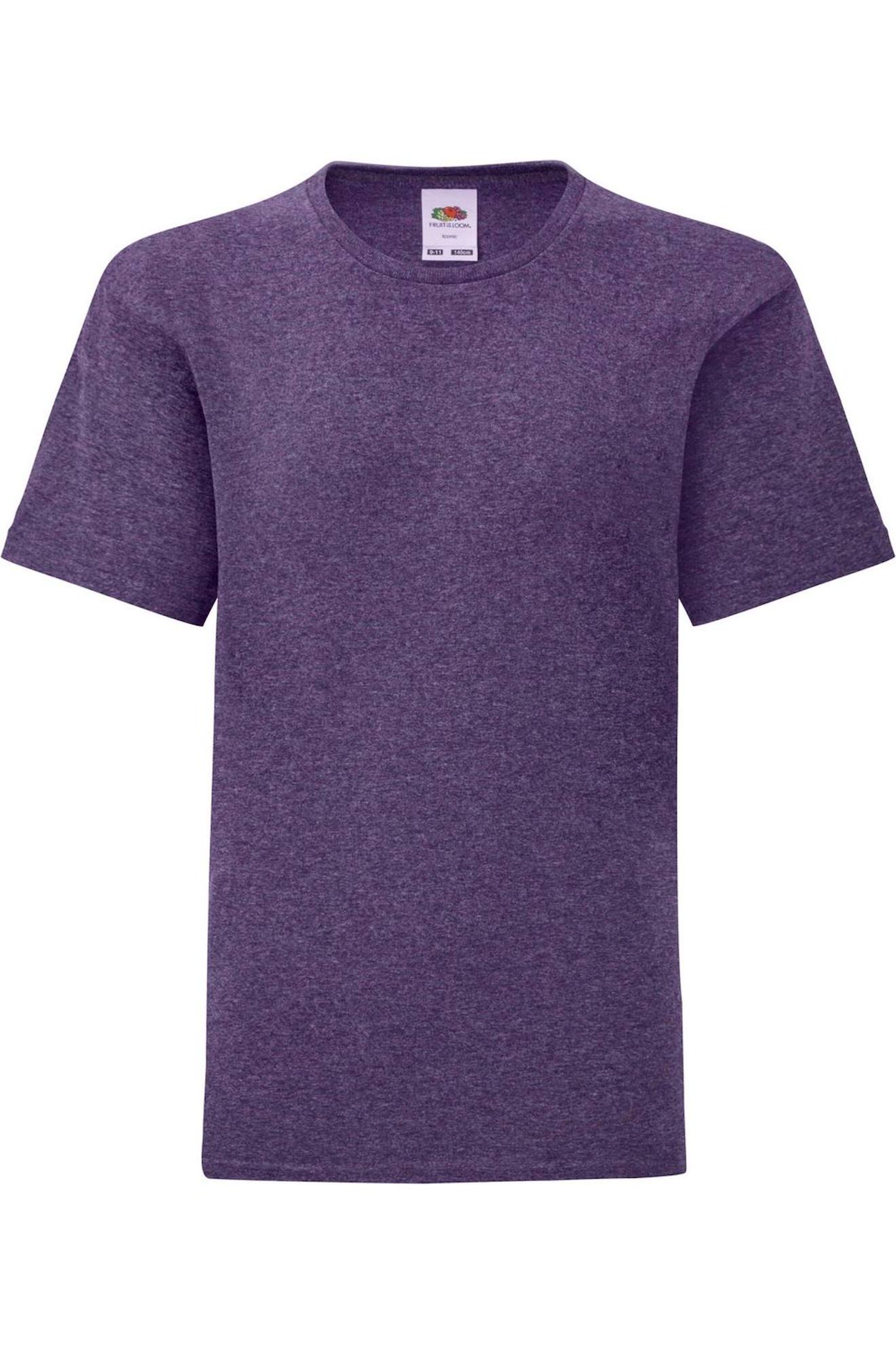 T-shirt Coton Iconic Violet Chiné