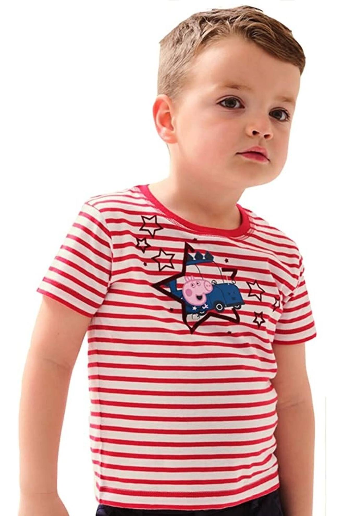 T-shirt Coton Peppa Pig Rouge / Blanc