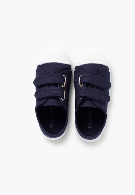 Baskets en toile avec scratchs pour enfant Blanc+Bleu denim+Bleu marine+Gris+Rouge+Sable+Vert fougère+Vert menthe 17 - vertbaudet enfant 