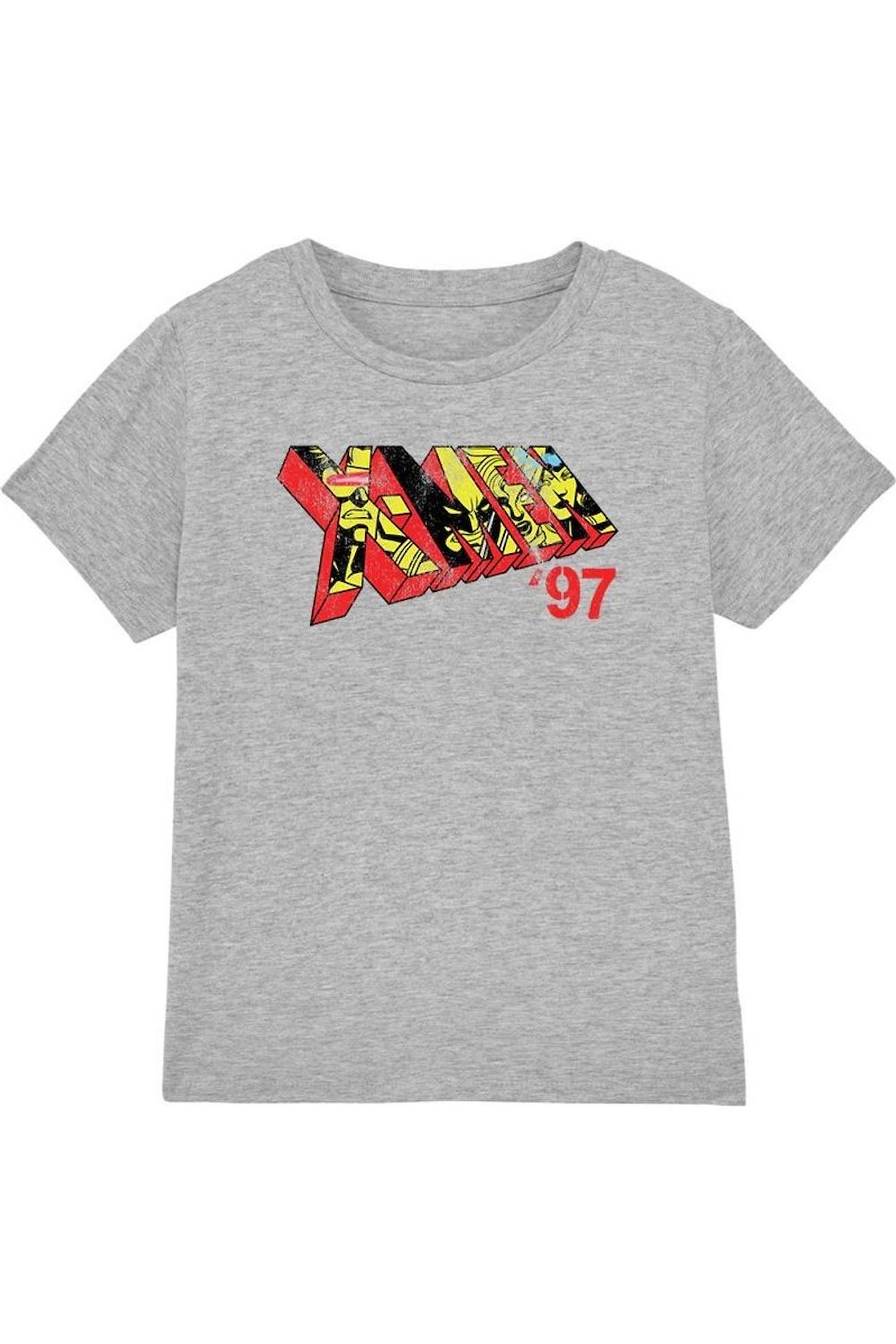 T-shirt Motif Logo Bande Dessinée X-men Coton X-men 97 Gris Chiné