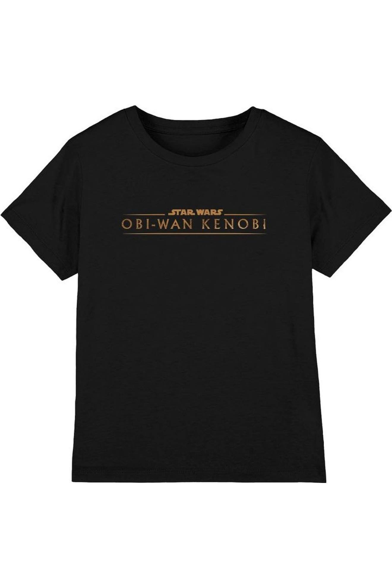 T-shirt Motifs Obi-wan Kenobi Et Logo Coton Star Wars Noir