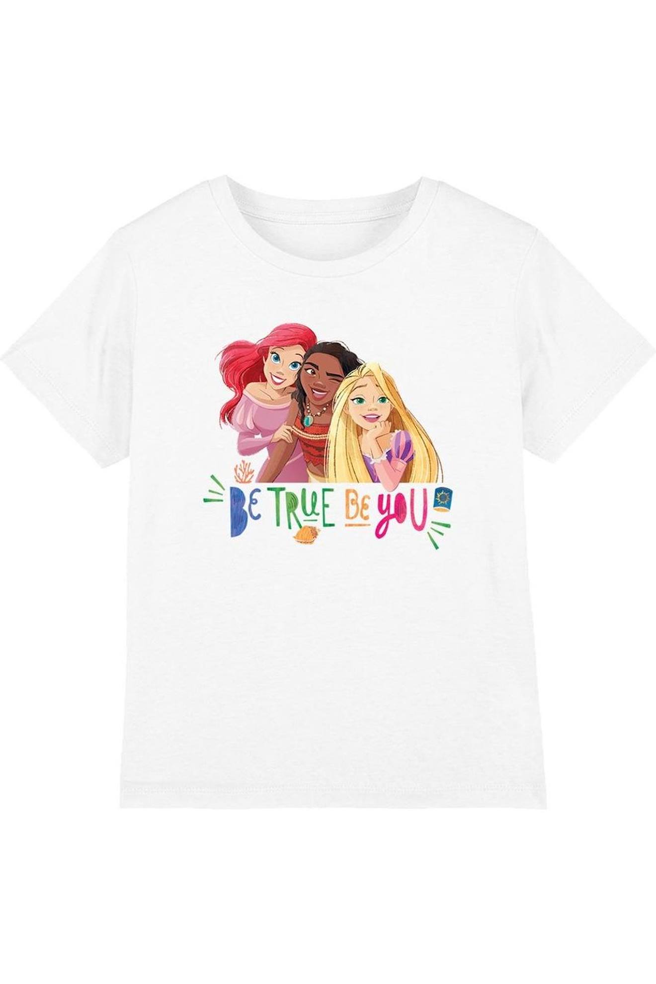 T-shirt Coton Disney Be True, Be You Blanc