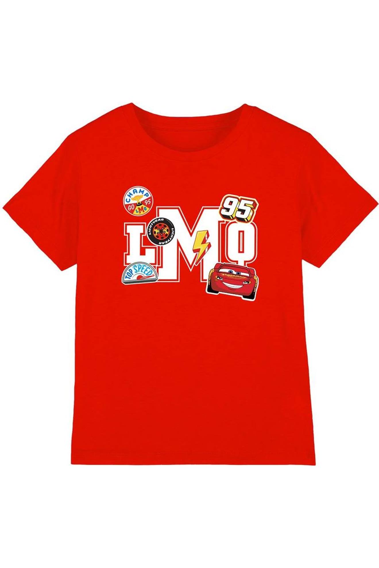 T-shirt Coton Cars Lmq Rouge