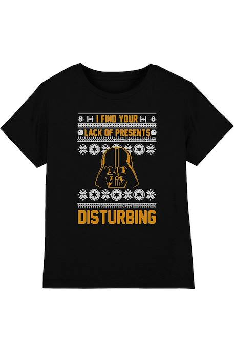 Fille-T-shirt, sous-pull-T-shirt Noël coton star wars lack of christmas presents