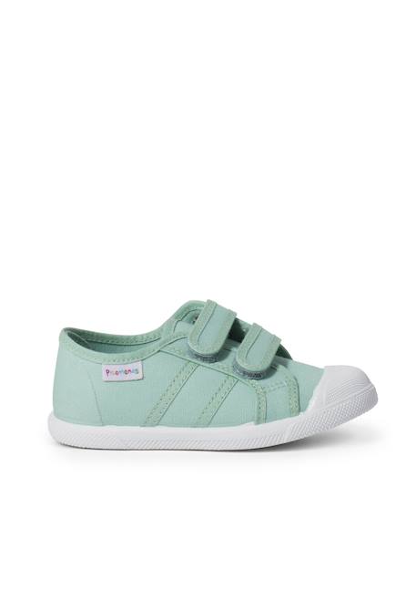 Baskets en toile avec scratchs pour enfant Blanc+Bleu denim+Bleu marine+Gris+Rouge+Sable+Vert fougère+Vert menthe 40 - vertbaudet enfant 