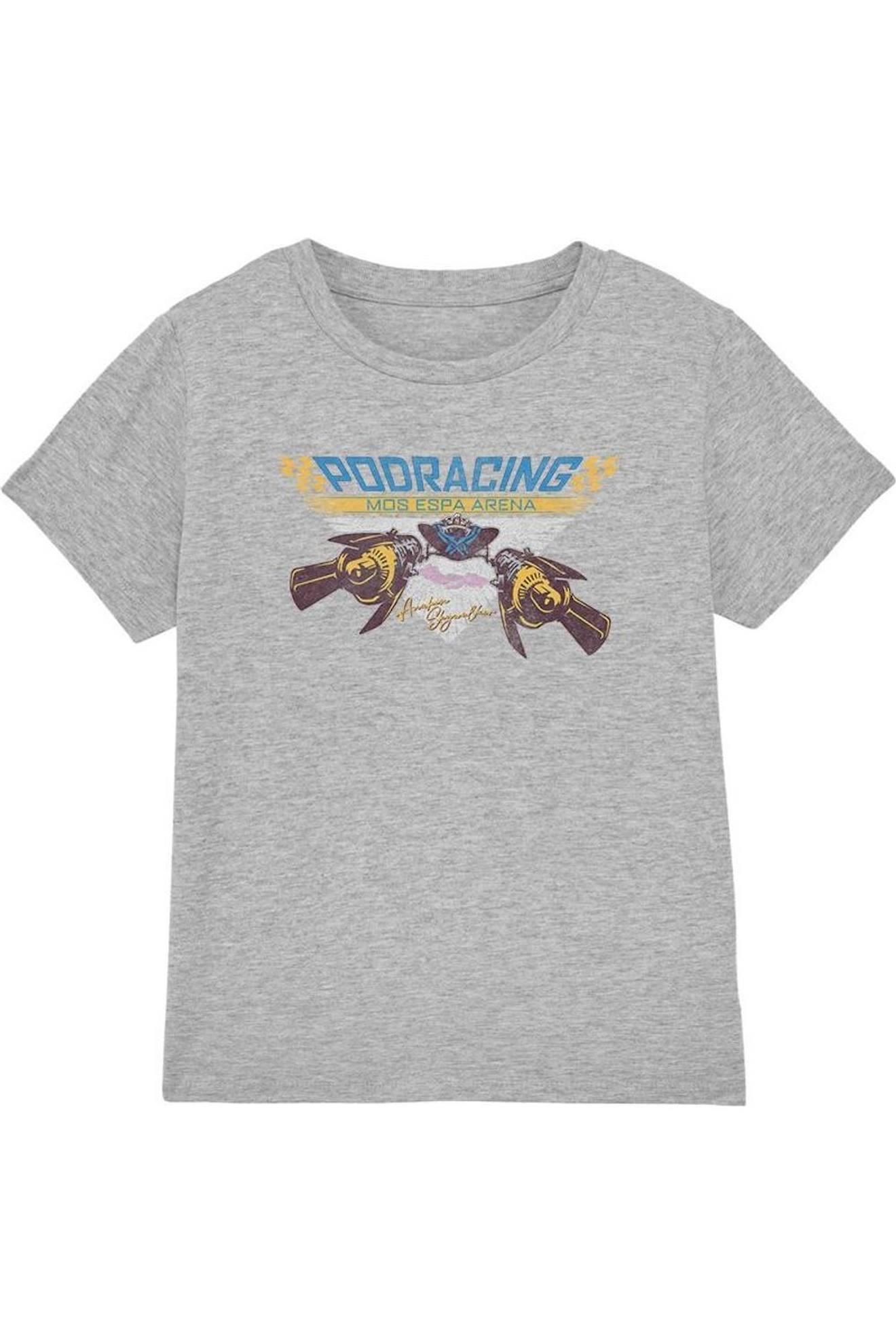 T-shirt Coton Star Wars Racer Gris Chiné