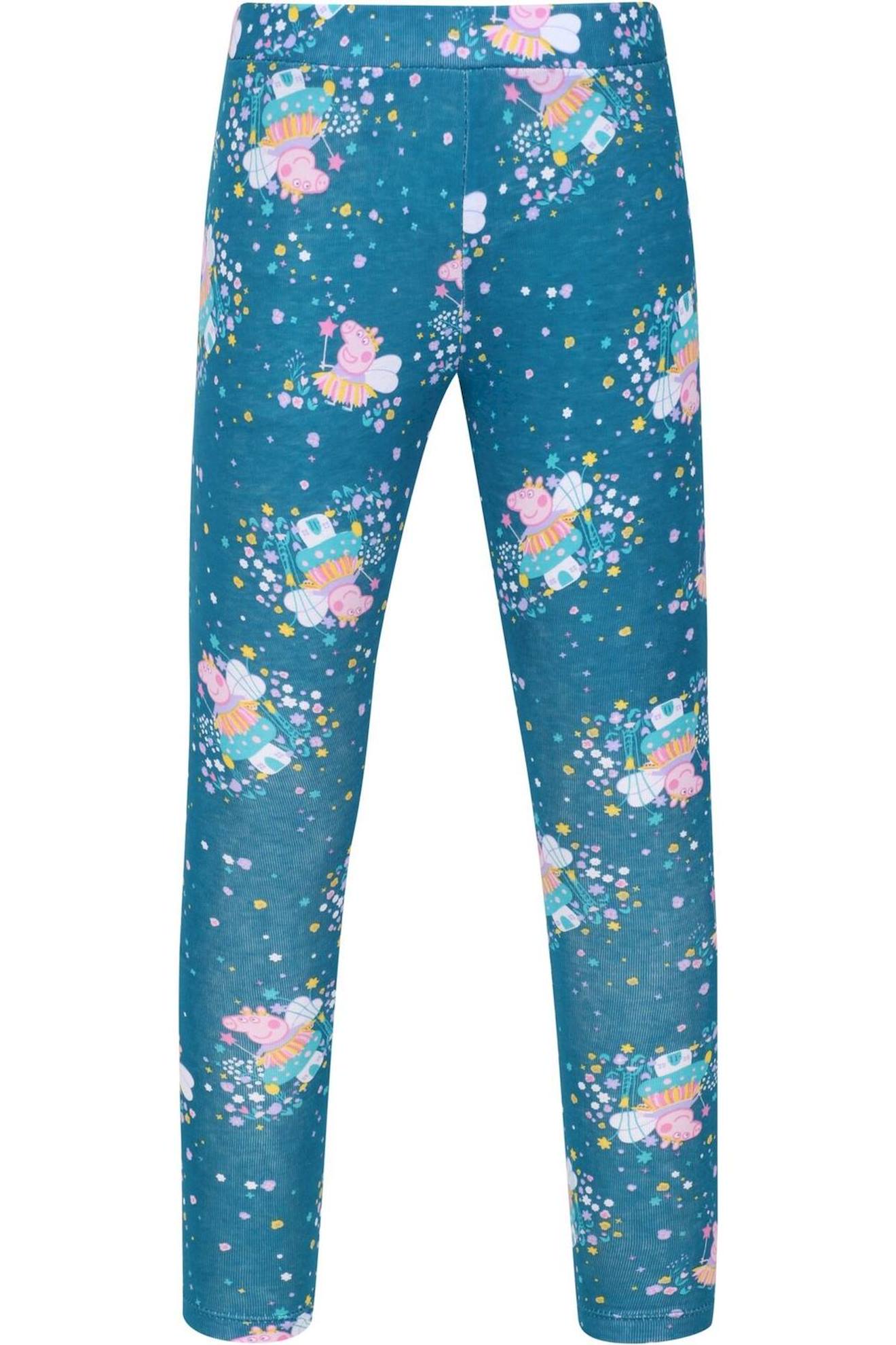 Ensemble Leggings Coton Peppa Pig Bleu Ciel / Rose Bonbon