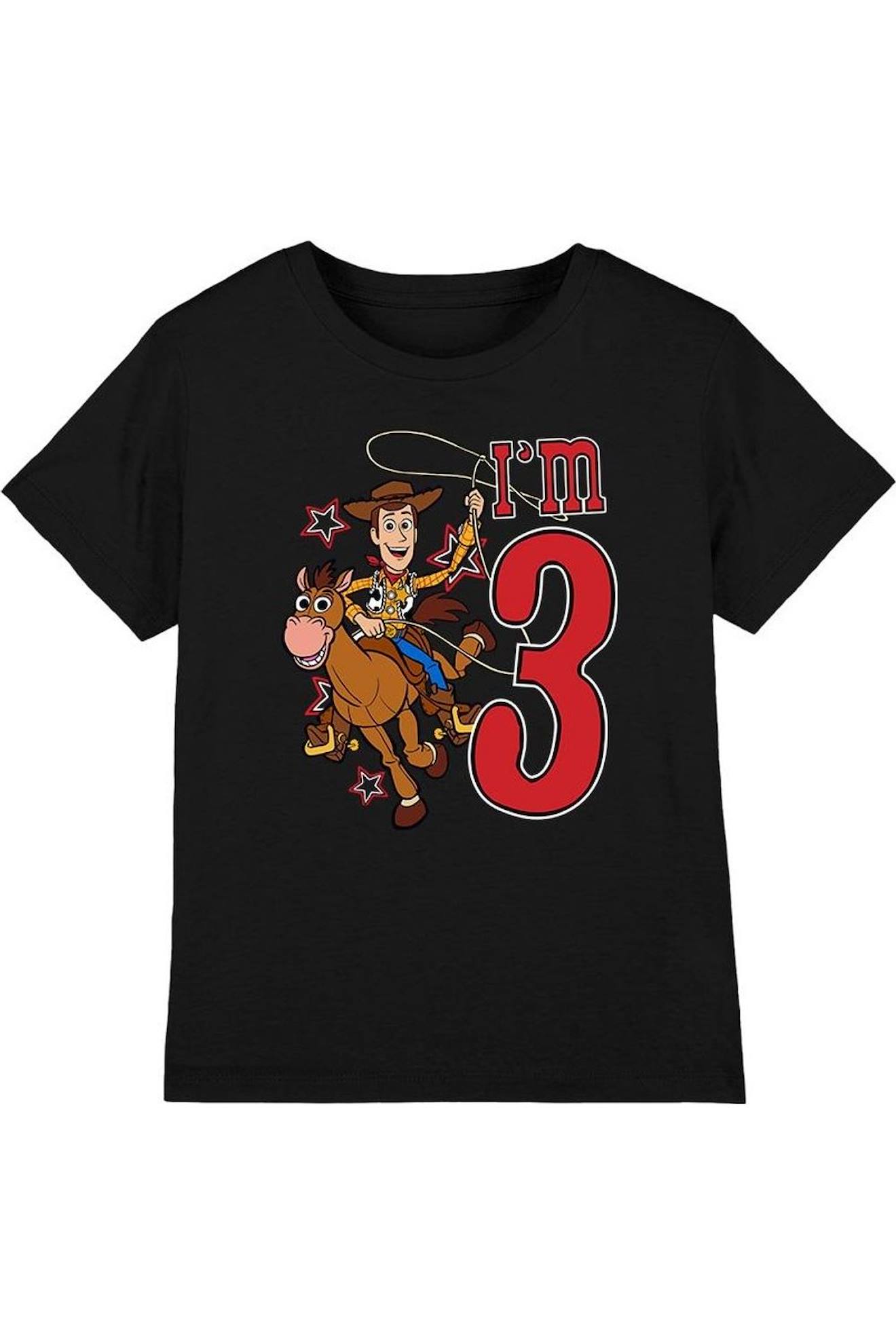 T-shirt Coton Toy Story I'm 3 Noir