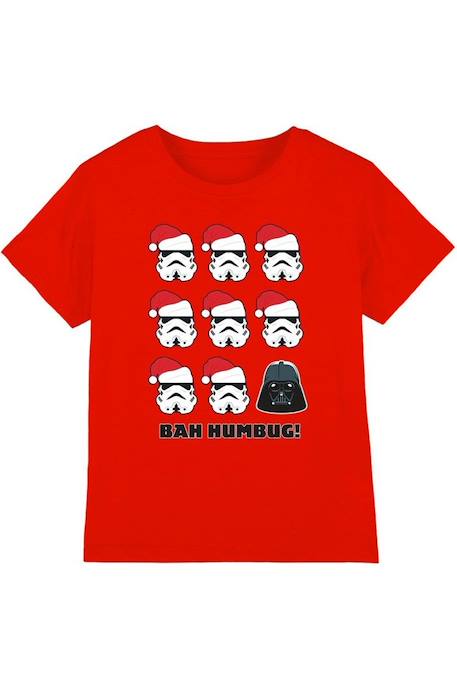Fille-T-shirt, sous-pull-T-shirt motifs stormtrooper et dark vador coton star wars bah humbug