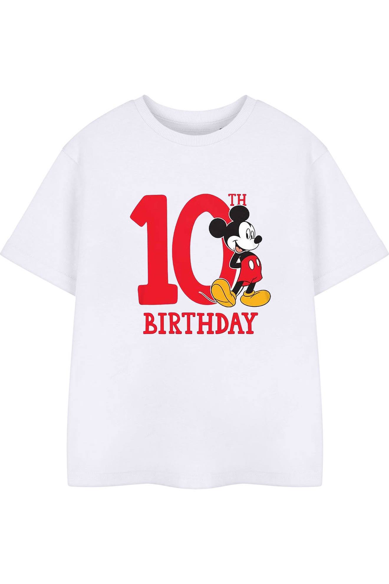 T-shirt 10me Anniversaire Motif Mickey Mouse Coton Disney Blanc 20 €