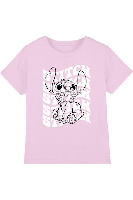 Fille-T-shirt motif croquis et nom répété coton