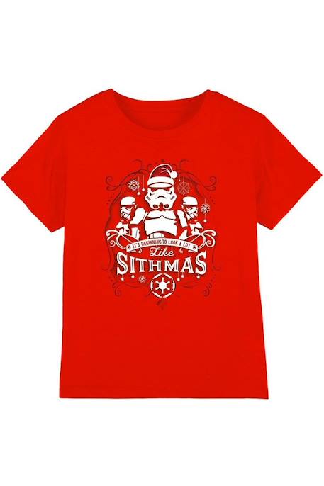 Fille-T-shirt de noël coton star wars beginning to look a lot like sithmus