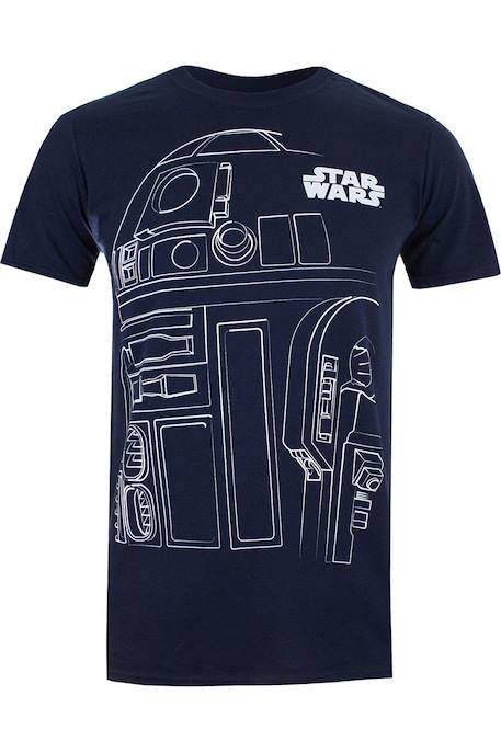 T-shirt motif contour de r2-d2 coton star wars  - vertbaudet enfant