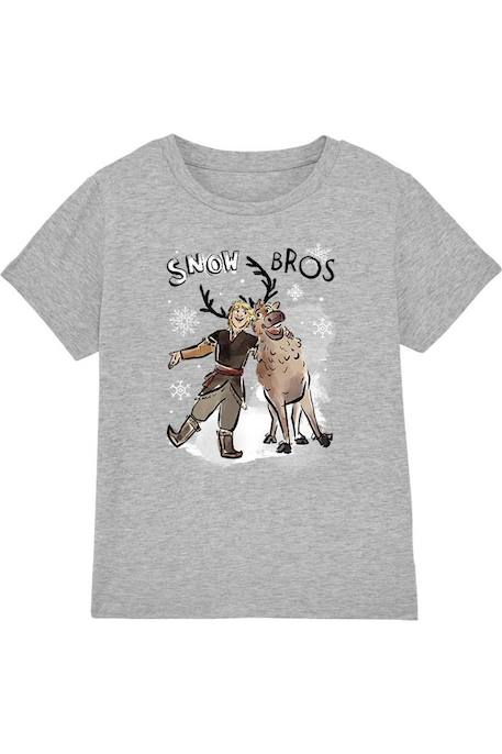 Fille-T-shirt, sous-pull-T-shirt coton la reine des neiges snow bros