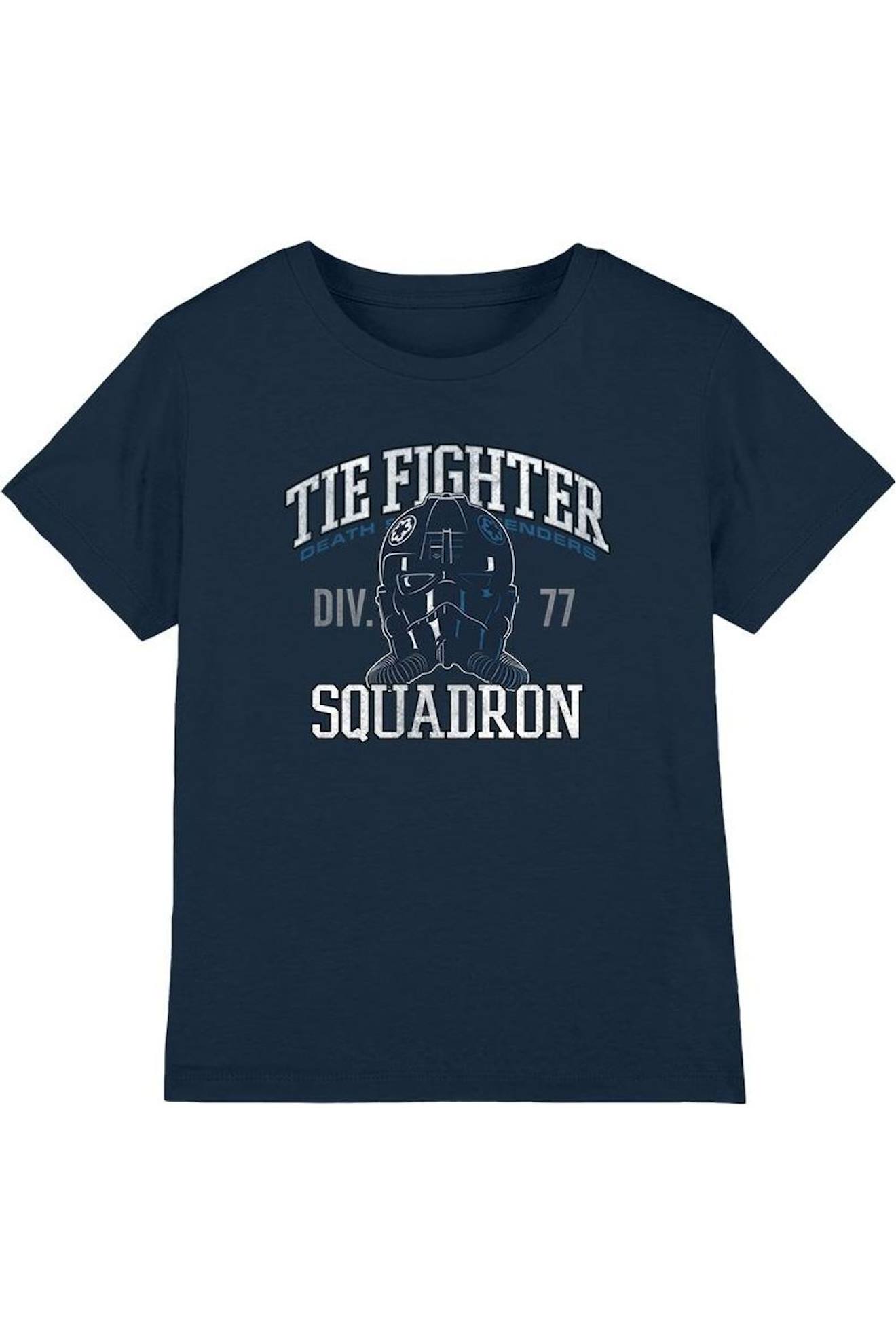T-shirt Coton Star Wars Tie Fighter Squadron Bleu Marine