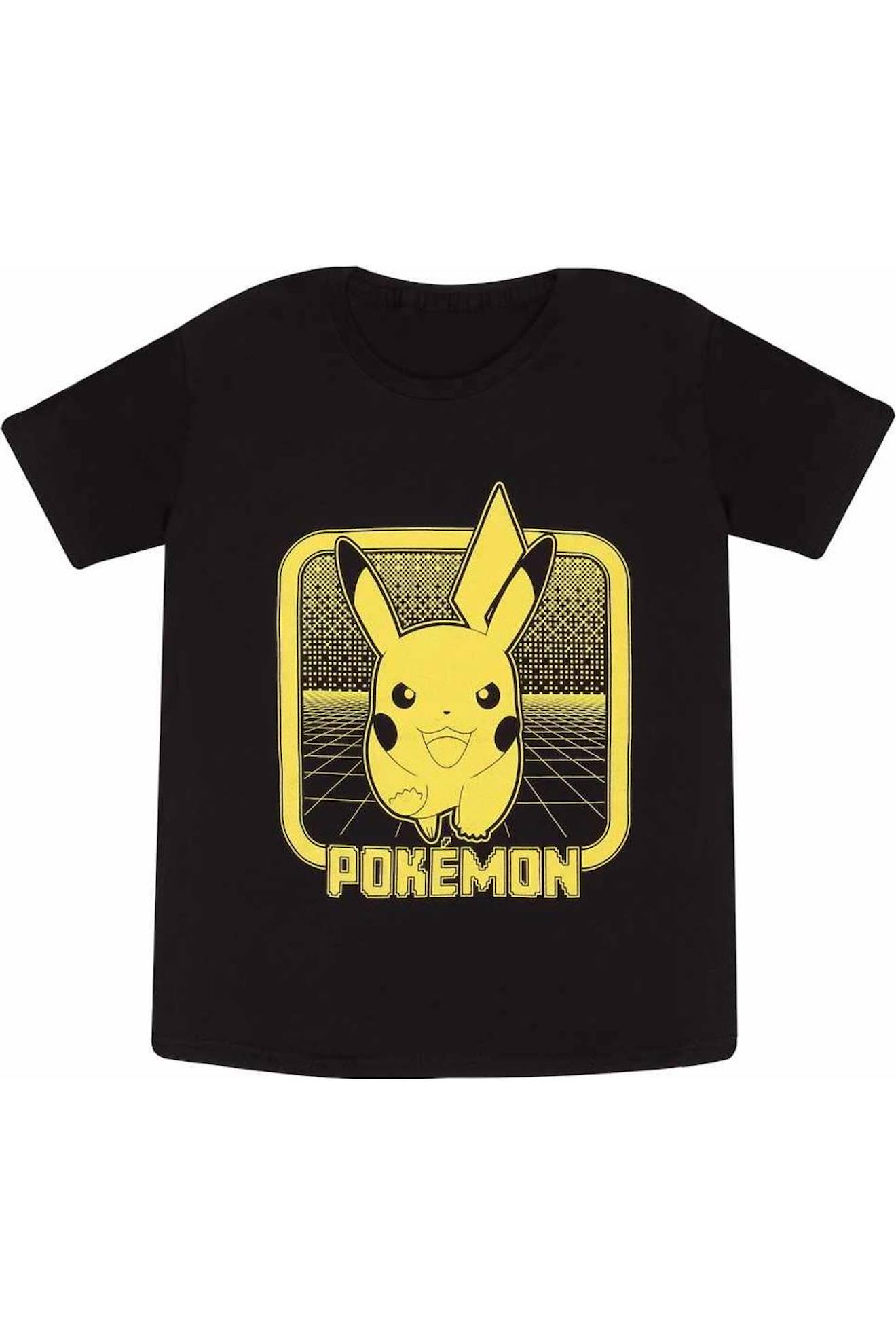 T-shirt Coton Pokemon Noir