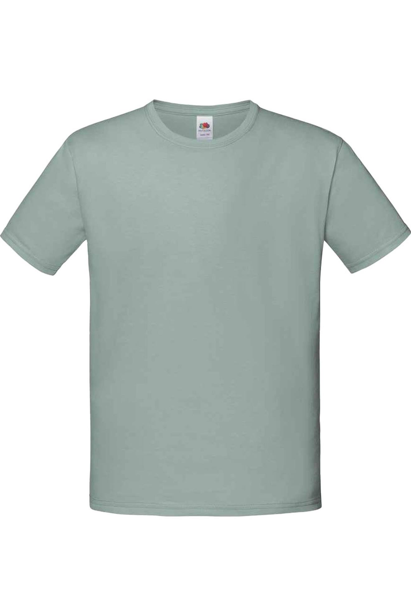 T-shirt Coton Peigné Et Filé À L'anneau Iconic Vert De Gris