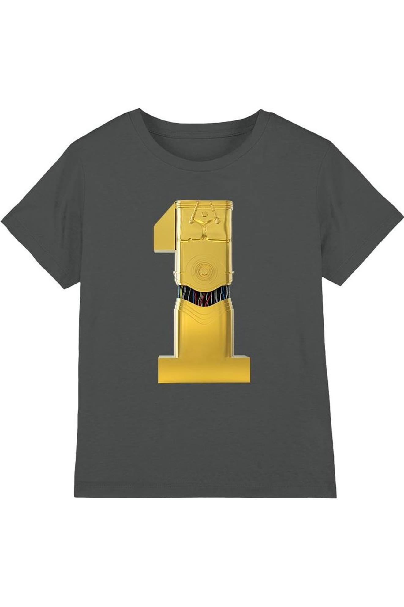 T-shirt Motif C-3po Coton Star Wars 1 Charbon
