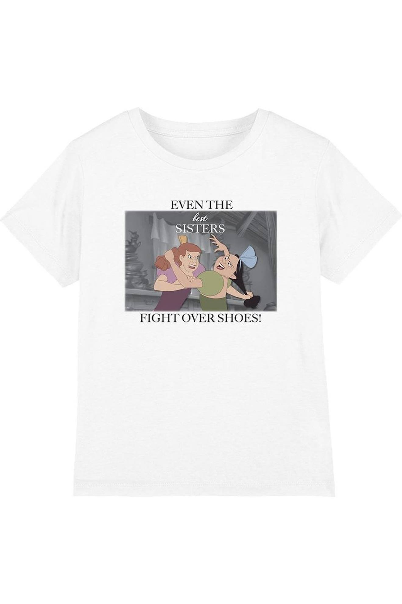 T-shirt Coton Cendrillon Even The Best Sisters Blanc
