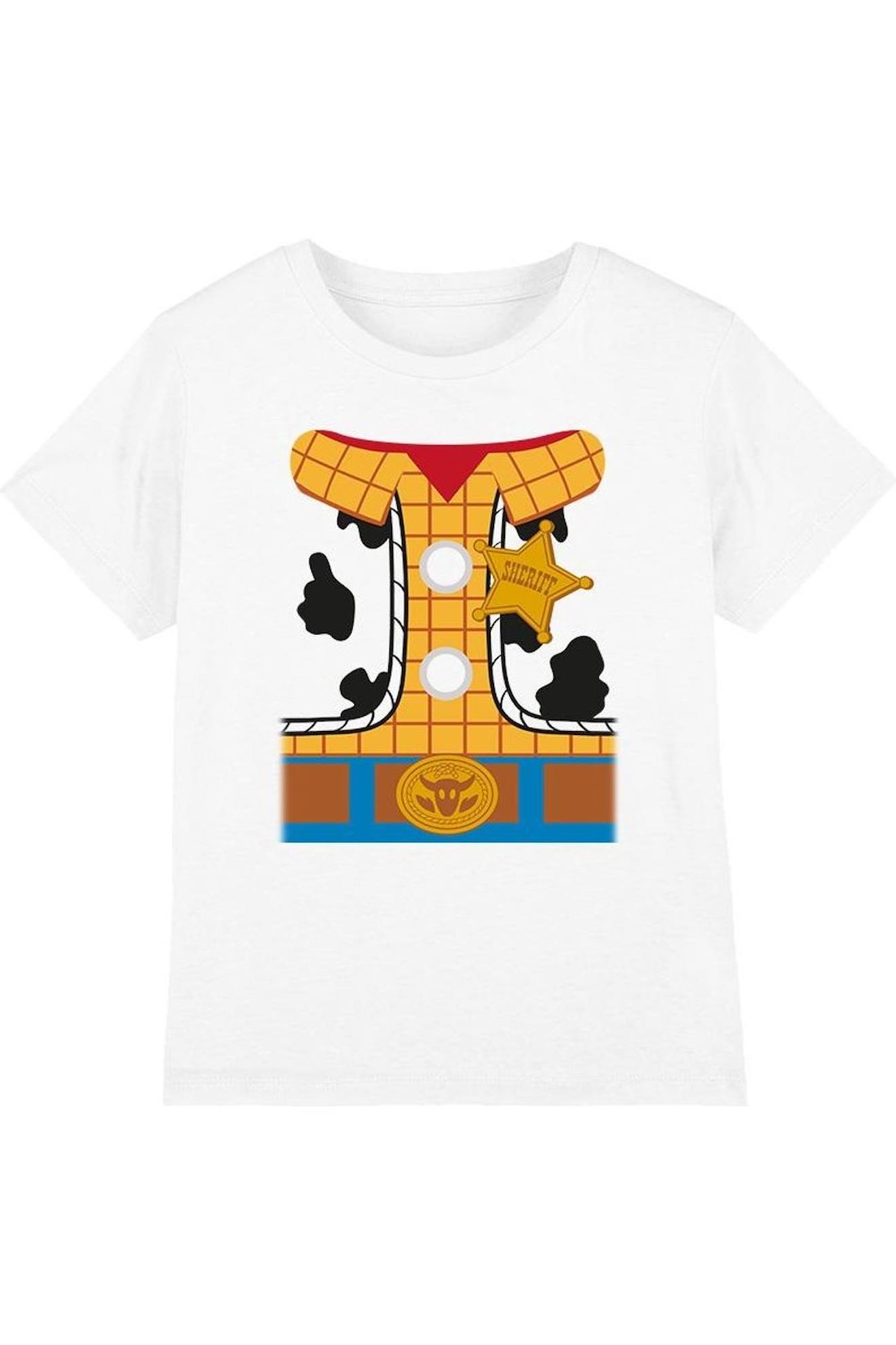 T-shirt Motif Woody Style Costume Coton Toy Story Blanc