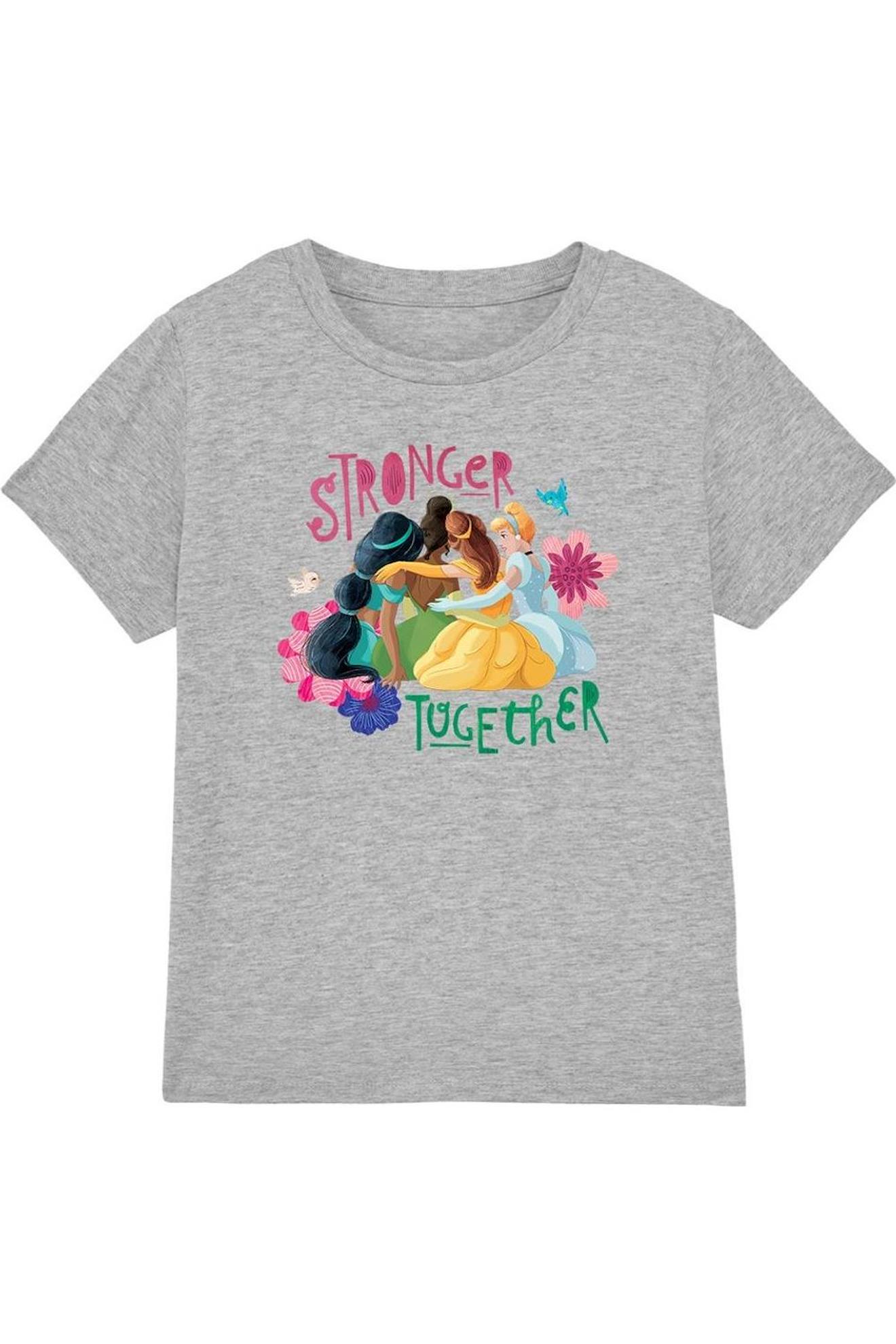 T-shirt Coton Disney Stronger Together Gris Chiné