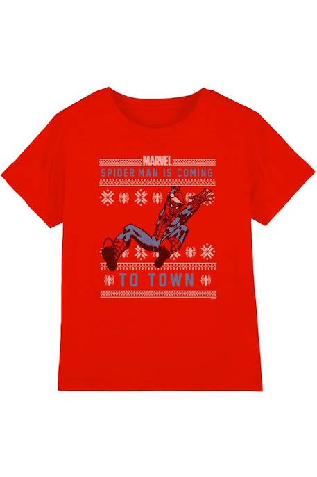 Fille-T-shirt de noël Spiderman coton