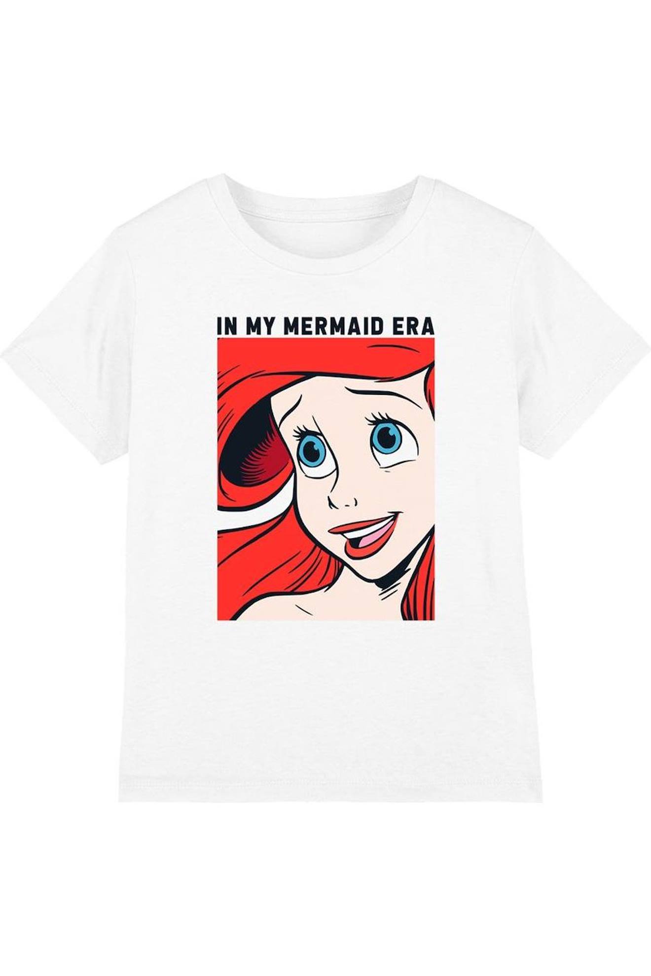 T-shirt Coton Disney Mermaid Era Blanc