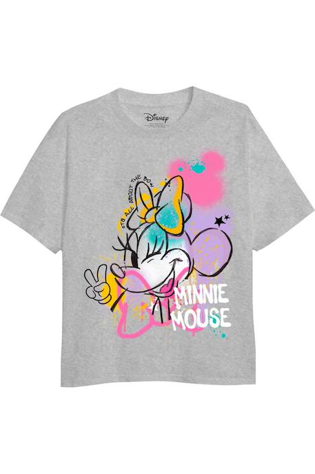 Fille-T-shirt, sous-pull-T-shirt motif minnie mouse coton disney