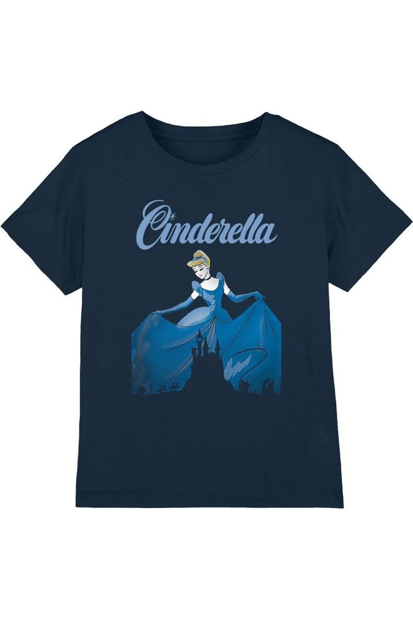 T-shirt Coton Cendrillon Bleu Marine