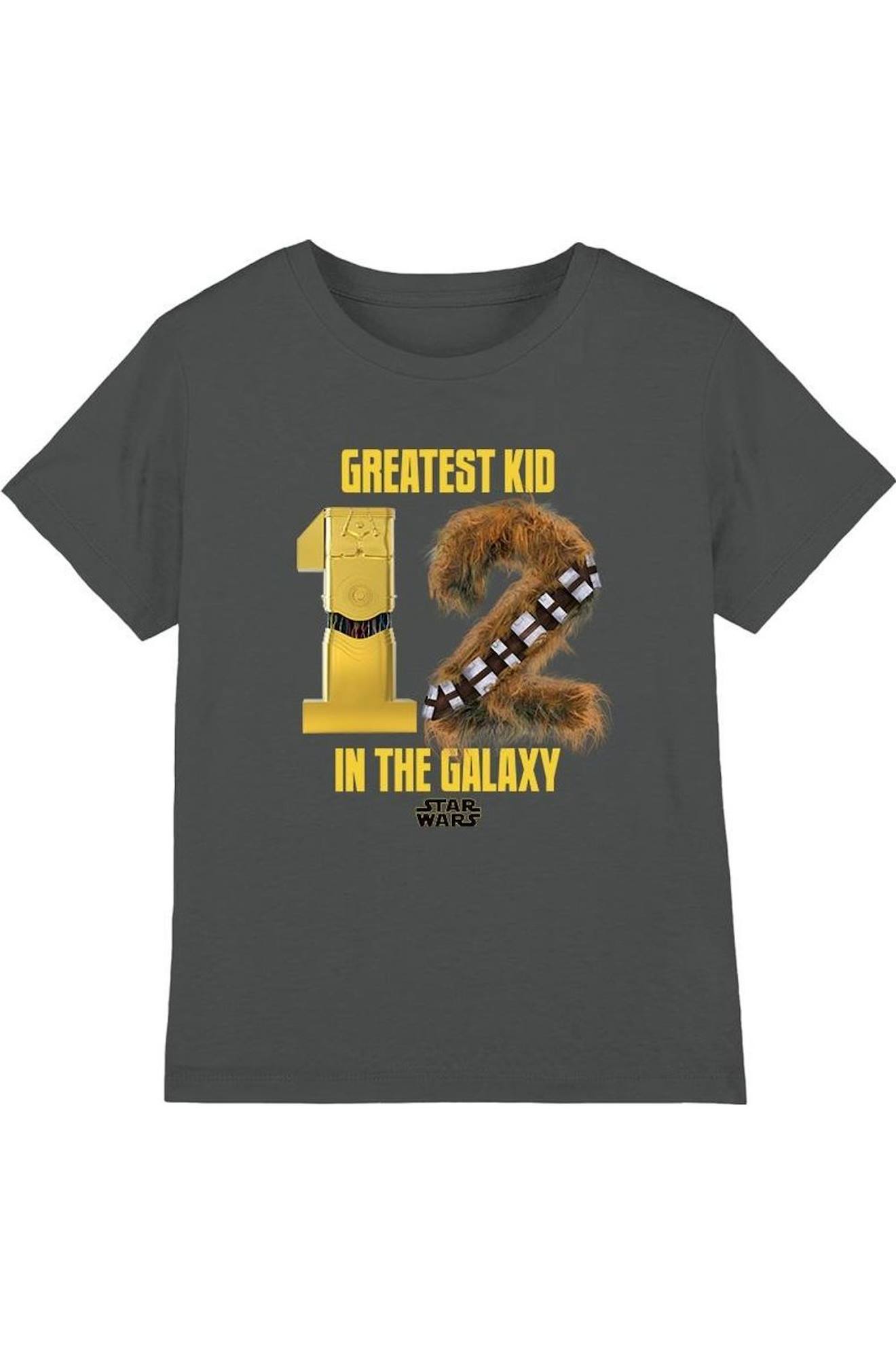 T-shirt Motifs C-3po Et R2-d2 Coton Star Wars Greatest Kid Charbon