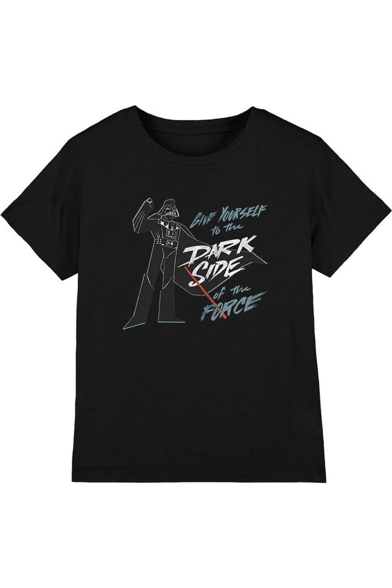 T-shirt Coton Star Wars Give Yourself To The Darkside Noir