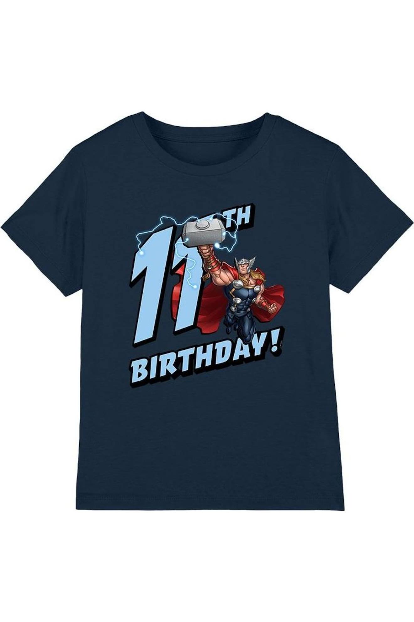T-shirt 11ème Anniversaire Coton Bleu Marine