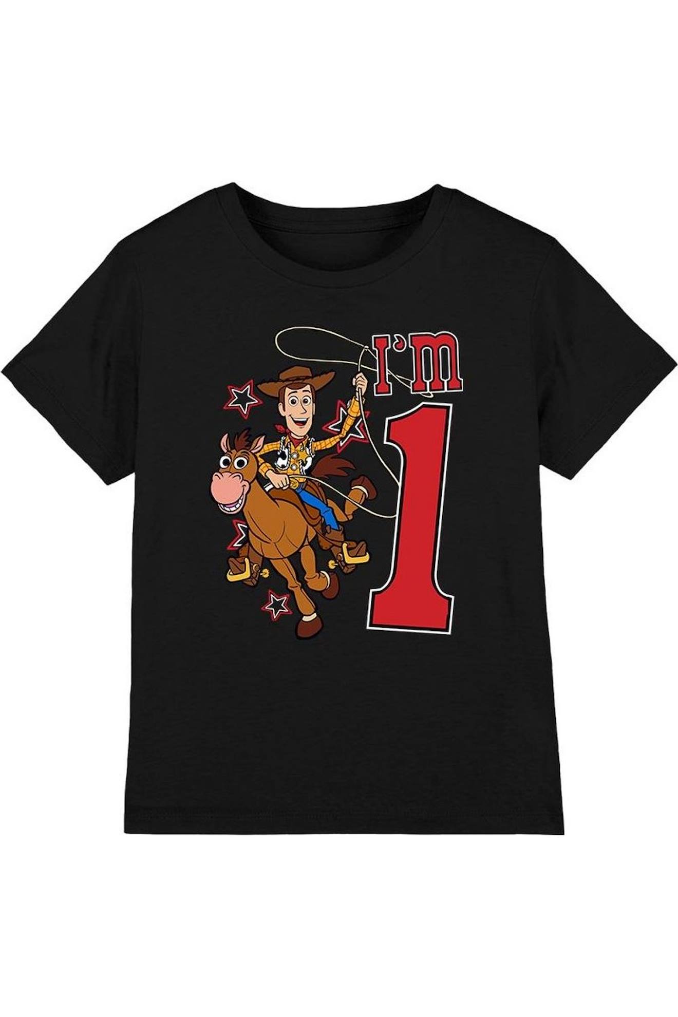 T-shirt Coton Toy Story I'm 1 Noir