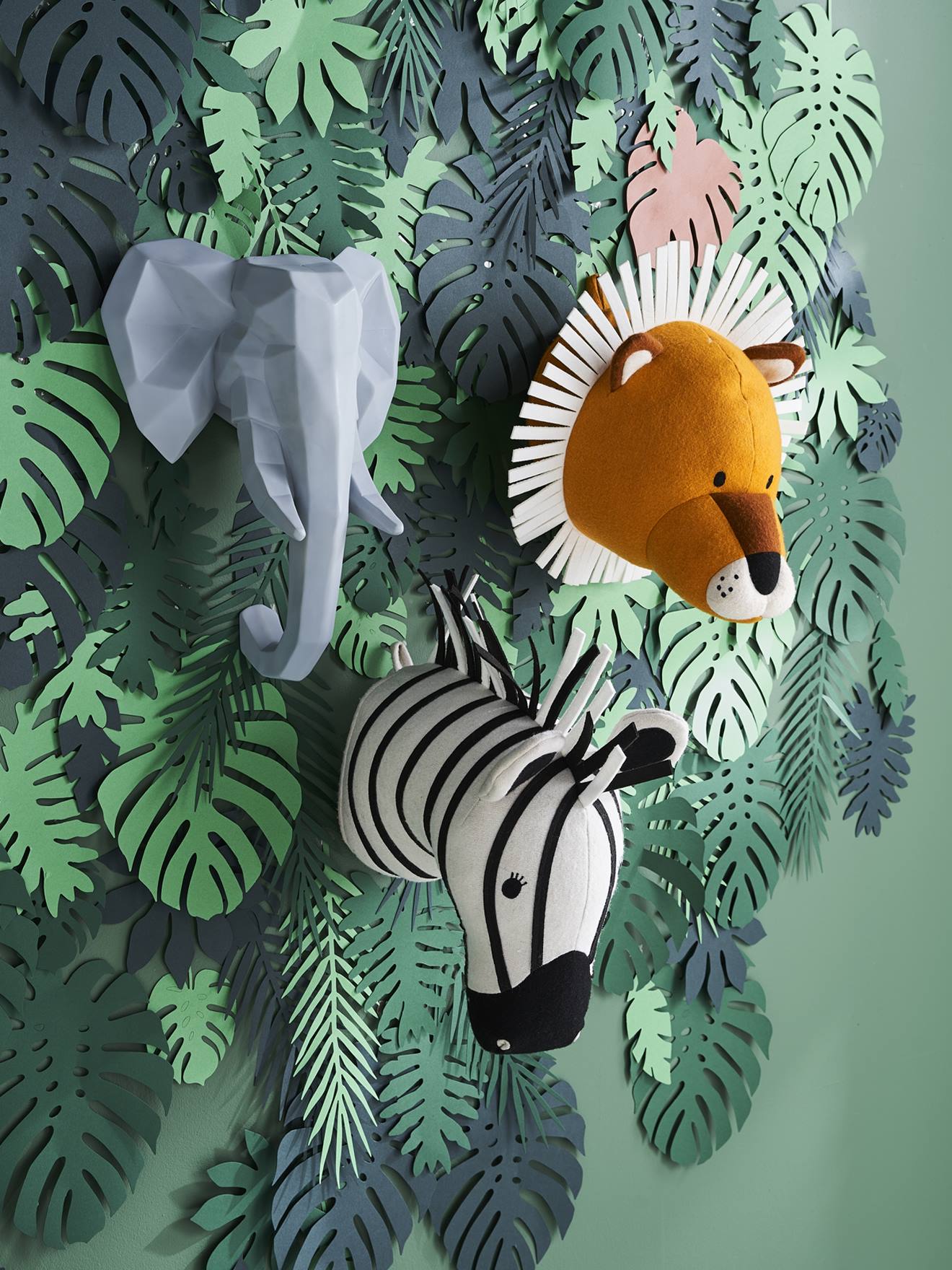Trophée mural Lion orange (Vertbaudet) - Image 1
