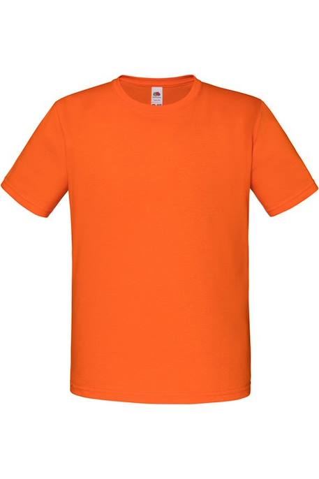 T-shirt iconic coton peigné et filé à l'anneau 150 Noir+Orange+Rouge+Tournesol+Vert de gris+Vert forêt+Vert kelly+Vert pâle 4 - vertbaudet enfant 