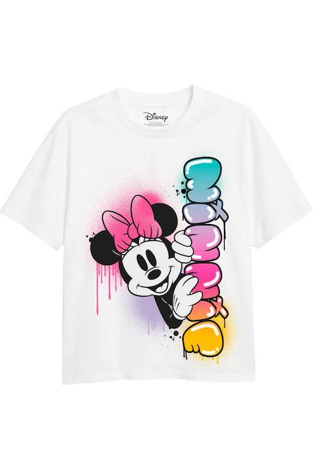 Fille-T-shirt, sous-pull-T-shirt motif minnie mouse coton disney