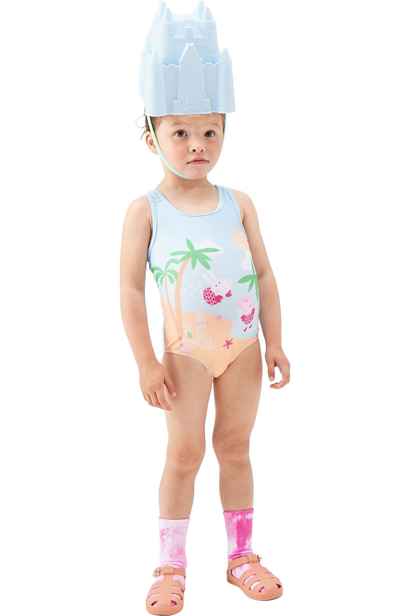 Maillot De Bain 1 Pièce Peppa Pig Beach Bleu