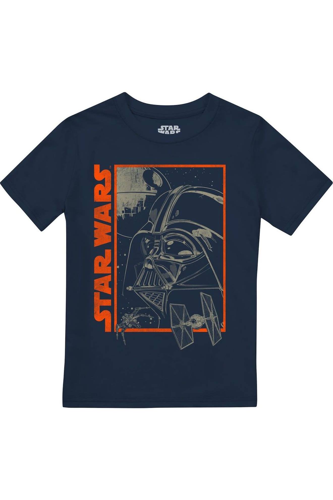 T-shirt Motif Dark Vador Coton Star Wars Bleu Marine