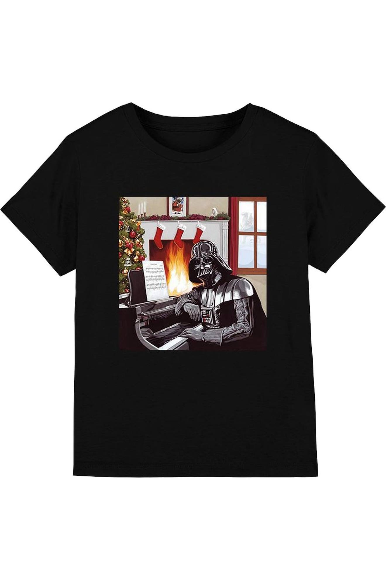 T-shirt Coton Noel Star Wars Christmas Noir