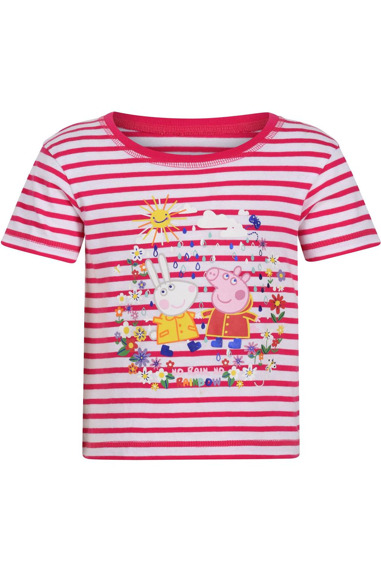 T-shirt Coton Peppa Pig Rose Bonbon / Blanc