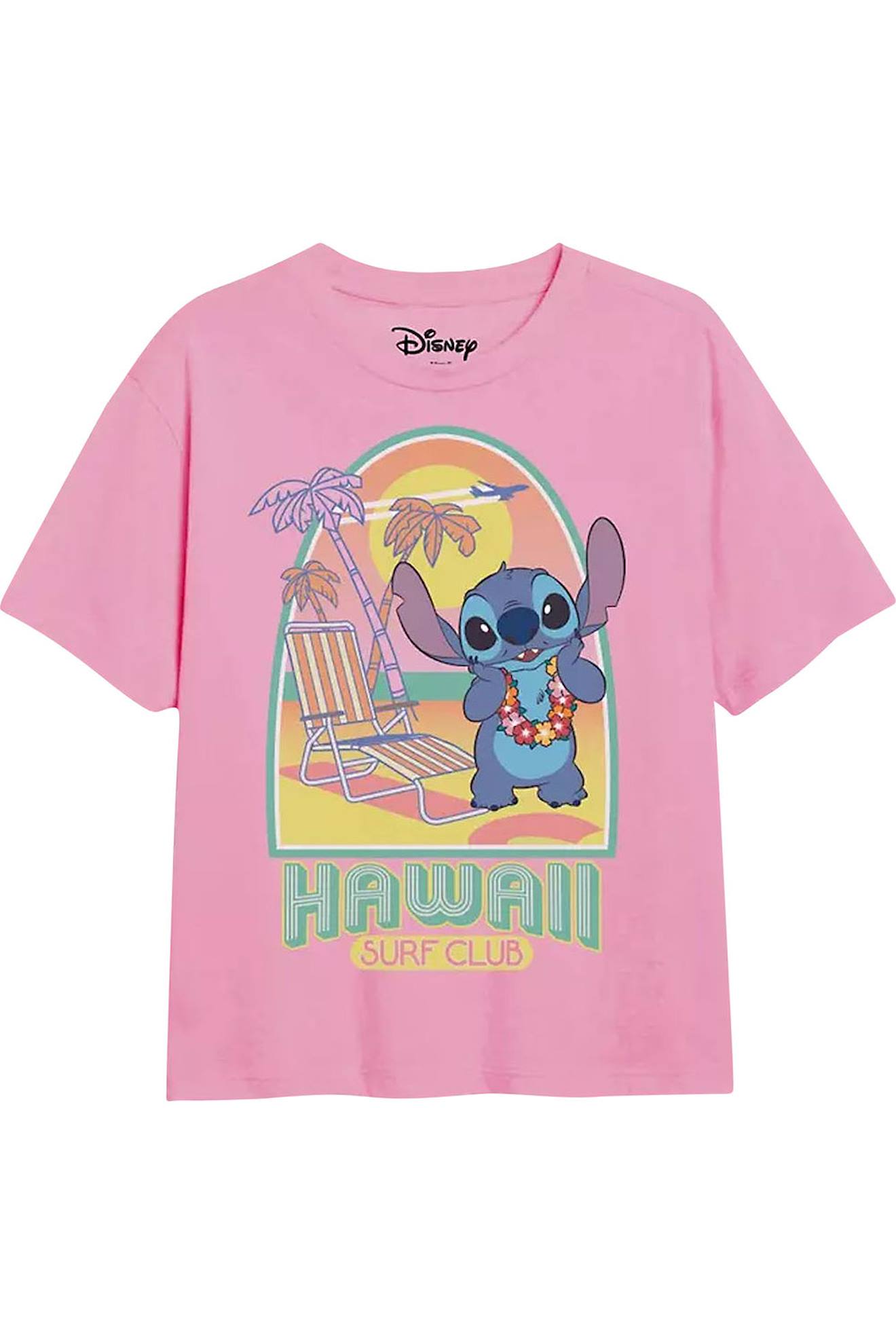 T-shirt Coton Surf Club Rose Clair