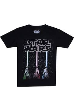 Garçon-T-shirt, polo, sous-pull-T-shirt motif sabre laser coton star wars