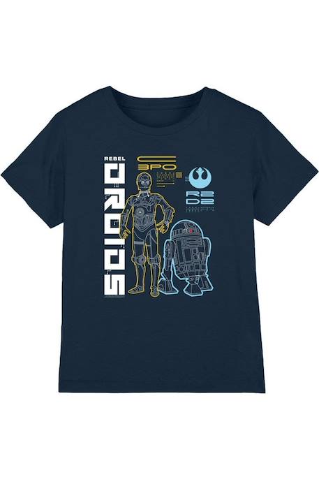 Fille-T-shirt coton star wars rebel droids