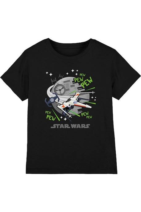 Fille-T-shirt, sous-pull-T-shirt motif aile-x coton star wars pew pew
