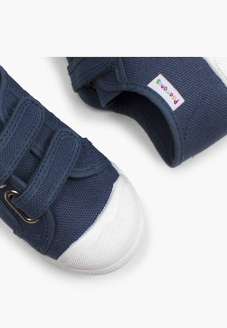 Baskets en toile avec scratchs pour enfant Blanc+Bleu denim+Bleu marine+Gris+Rouge+Sable+Vert fougère+Vert menthe 12 - vertbaudet enfant 